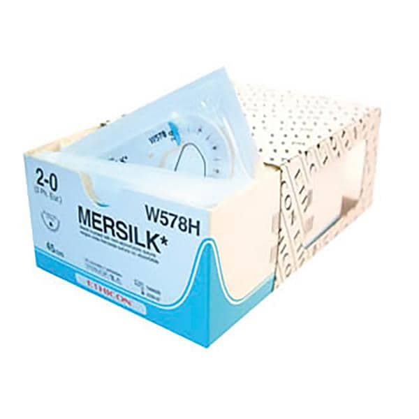 Ethicon Sutures Mersilk 2/0 1/2 Circle Conventional Cutting 22mm W578H 36pk