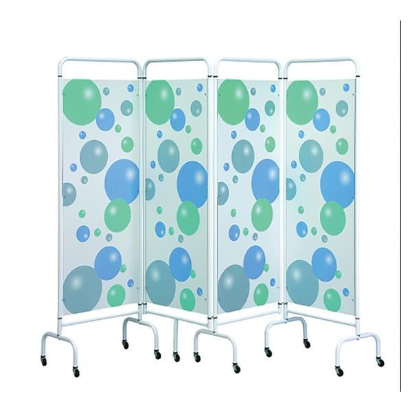 4 Panel Mobile Folding Screen with Curtain Bubble