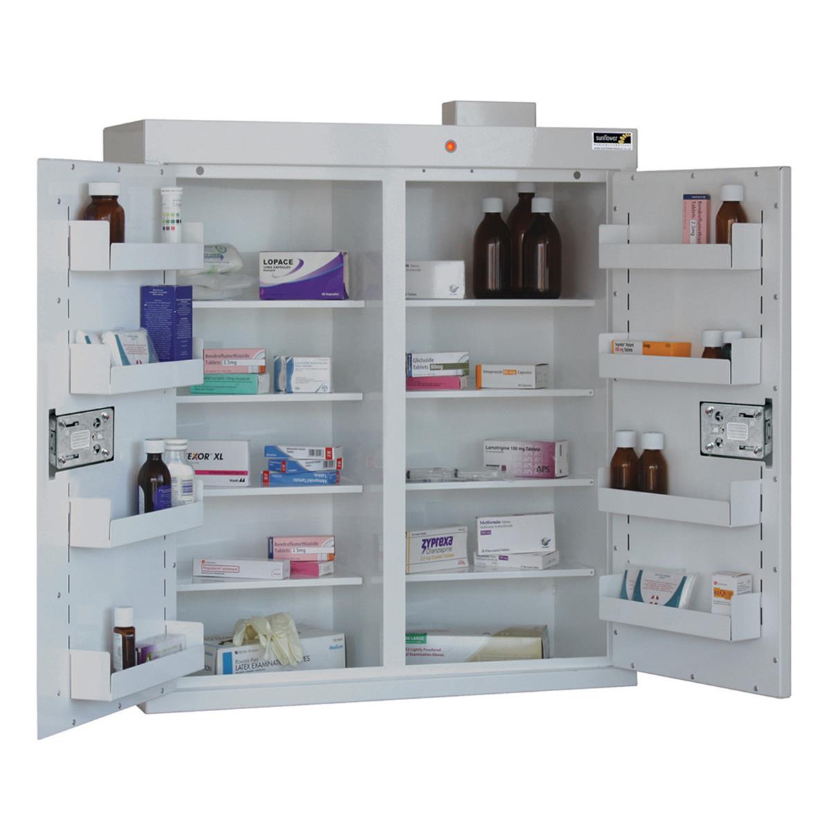 Medicine Cabinets 8 Shelves/ 8 Trays/ 2 Doors 850 x 800 x 300mm