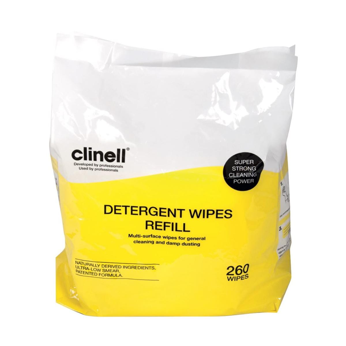 Clinell Detergent Wipes Bucket Refill 260pk