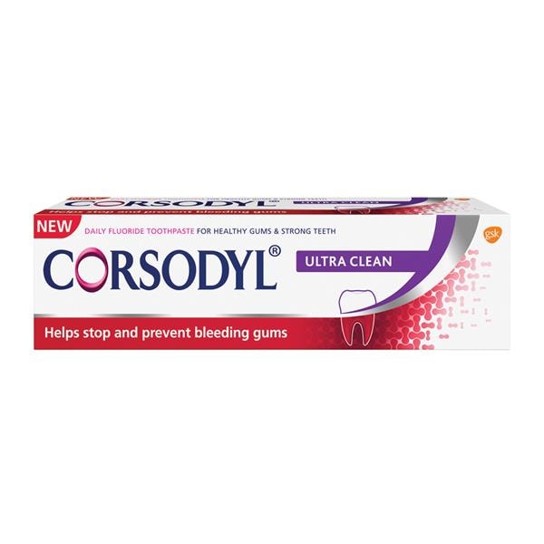Corsodyl Ultra Clean Toothpaste 75ml 12pk