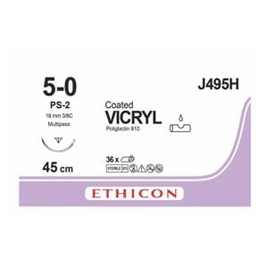 Ethicon Sutures Vicryl 5-0 45cm 3/8C 36pk